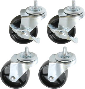 �X�`�[�����b�N�L���X�^�[ �v���X�`�b�N�� 4�Z�b�g 25mm�p ���x130kg �X�g�b�p�[�t�� ��t���L���X�^�[ ���[