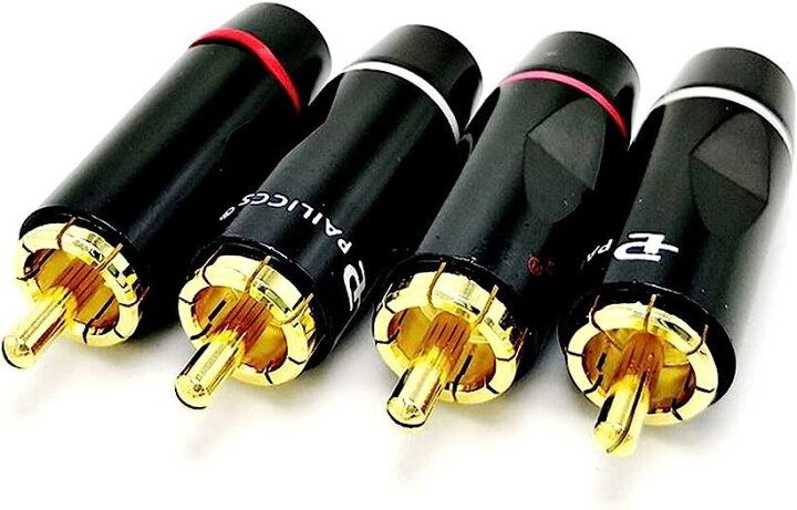【楽天ランキング1位入賞】moonwood RCA 端子 自作 プラグ 4本セット ロータスヘッド 厚さ約8.3mm ハンダ式 金メッキ コネクタ 変換 赤 白 オス メス オーディオケーブル溶接ヘッド スピード発送 Reapri(リアプリ) RCAコネクタ プラグ アダプタ スプリングヘッド オス レッド ブラック メタル 10個