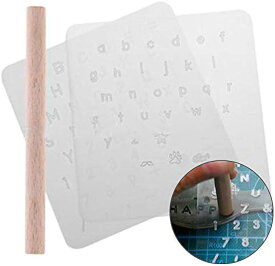 moonwood レザークラフト 刻印 シート セット 打ち具 アルファベット 絵文字 (5mm)