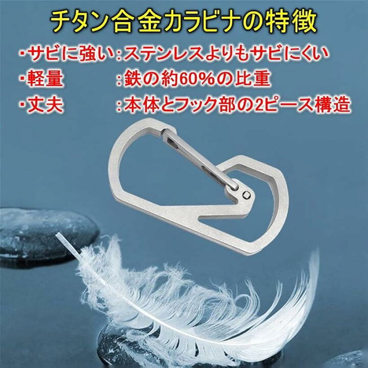 楽天市場】Beaton_Japan チタン 合金 カラビナ 大型 キーホルダー 錆びない フック 軽量 キーチェーン アウトドア メンズ TC4( グレー) : スピード発送 Reapri(リアプリ)