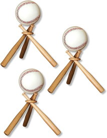 [スロウライド] 野球ボール サインボール 記念ボール 置き 置き台 飾り台 展示用 ミニチュア バットスタンド 木製 オブジェ