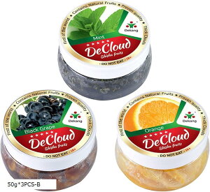 シーシャ フレーバー DeCloud Shisha Friut Hookah Mix Flavors Set Tobacco & Nicotine Free Molasses(50gx3pcs-B)