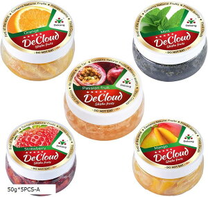 V[V t[o[ DeCloud Shisha Friut Hookah Mix Flavors Set Tobacco  Nicotine Free Molasses(50gx5pcs-A)
