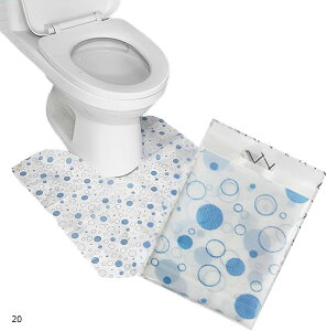 トイレマット 使い捨て 個包装 不織布 両面テープ フロアシート (幾何学模様, 60x60(20枚セット))