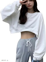 ショート 丈 トレーナーレディース ショッピングゴー shoppinggo トレーナー レディース スウェット Tシャツ クールネック ショート丈 長袖 プルオーバー コットン スウェットシャツ パーカー トップス オレンジピンク -靴 ファッション通販 自宅で試着 気軽に返品