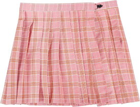 大きいサイズ チェック柄 プリーツ スカート TOKYO GOODS MARKET (ピンクチェック, XL)