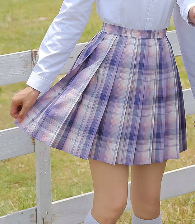楽天市場】大きいサイズ チェック柄 プリーツ スカート( ピンク・パープルチェック, 5XL) : スピード発送 Reapri(リアプリ)