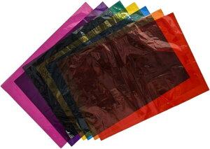 セロファン カラーセロハン 7色 7枚セット DIY 装飾 梱包 ギフトラッピング 手芸 紙 フィルム