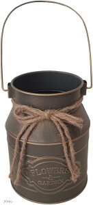 ハンキング 鉢 ハンギングプランターカバー 観葉植物 北欧 吊り下げ 鉢カバー ブリキ調 花瓶 かわいい アンティーク調 (ブラウン, 小型〜中型)