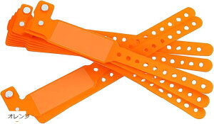 使い捨てリストバンド 100本セット 再装着不可 PVC 防水 耐汗 サイズ調整可 イベント用 ライブ フェス コンサート 温泉 プール 不正入場防止 ネームタグ 荷物タグ (オレンジ)