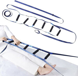 HOTQ 起き上がり 補助 ベッド 立ち上がり 手すり アシスト 簡単な取り付け 補助器具 介護 サポート 介護用品 6段 (ブルー, 全長:約298cm、幅:約16cm、間隔約16cm)