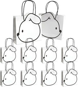 白犬 小さい ラッピング 紙袋 手提げ プレゼント袋 アニマル紙袋 ギフト 包装 日常使い (20枚セット)
