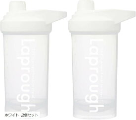 【全品P5倍★4/24 20時～】Laprough ラプロフ プロテインシェーカー BPAフリーボトル 500ml (2個セット, ホワイト)