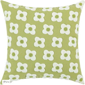 �p�C���t�����[ �N�b�V�����J�o�[ 45x45cm �ԕ� ������ �O���[�� (�O���[��, 45 cm x 45 cm)