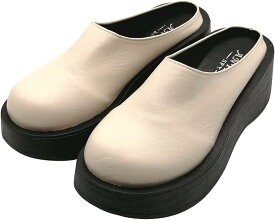 [APOSITV] 厚底 レディースシューズ かかとなし カジュアルシューズ 厚底靴 クロッグ サポサンダル(ベージュ, 24.0cm)