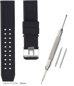 �݊��i ���~�m�b�N�X�����o���h�݊��i Luminox ���v�x���g ���o�[�o���h �o�l�_�O�� �o�l�_2�{ �����������t 23mm �V���o�[�o�b�N�� (�V���o�[�o�b�N��, 23mm)