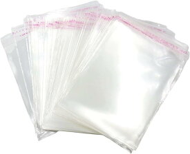 OPP袋 透明 テープ付き ラッピング袋 大判 梱包資材 ビニール袋 (50cm×59cm 200枚セット)