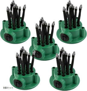 スプリンクラー 散水 猫よけ対策 自動水やり 芝生 猫除け 庭園 ガーデン 5個セット