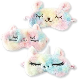 ENN LLC アイマスク 睡眠用 かわいい 可愛い アイピロー アニマル 睡眠 3種類セット (ネコ、ウサギ、ユニコーン)