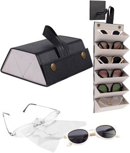 KURURA メガネケース スタンド 複数収納 サングラス おしゃれ 眼鏡置き ホルダー ブラックグレー 3本( ブラックグレー（3本）)