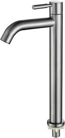 【楽天ランキング1位入賞】洗面用 シングルレバー 単水栓 ステンレス製 ロング水栓 蛇口 立水栓 手洗いボウル ST79