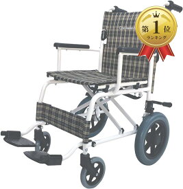 簡易軽量車椅子 介助式車イス アルミ製 折りたたみ車椅子 自用と介助ブレーキ付け コンパクト 組立不要 室内室外兼用 日本語説明書付き (CP-1805)