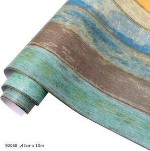 壁紙 シール 木目調 10m ウォールステッカー 剥がせる 防水 リメイクシート(92058, 45cmx10m)