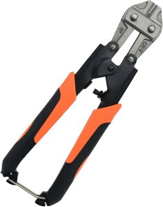 ボルトカッター番線カッター 自転車 カッターボルト 切断切断工具 ワイヤー チェーン切断用 滑り止めグリップ 両利き対応 ロック機能付き (オレンジ)