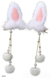 中国 髪飾り 古代 髪留め ヘアアクセサリー セット ドレス 漢服 ゴールド 兎耳長 (兎耳長)