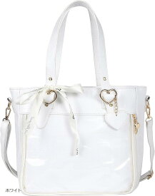 痛バッグ 2WAY トートバッグ ハンドバッグ ショルダーバッグ 可愛い クロコ柄 (ホワイト, Free Size)