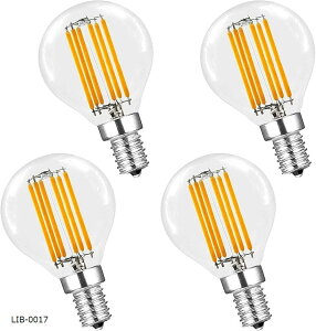 KY LEE G45 6W 110V LED �t�B�������g�d�� E14���� 2700K�g�F�E�H�[���z���C�g ���M�d��60W�`���� �S�z���^�C�v �N���V�b�N ���g���d�� 4�� (LIB-0017)