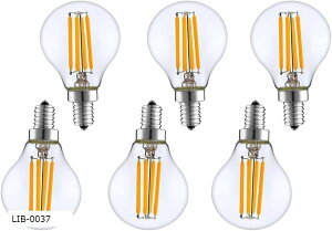 KY LEE �t�B�������g LED�d�� E14���� 60W�`���� �N���A�d��6W �V�����f���A�d�� 2700K ���g�� �G�W�\�� ���^�d�� �d���F G45�d�� 6�� (LIB-0037)