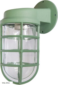 互換品KY LEE ブラケットライト マリン風ランプ 照明器具 船舶 電球なし 間接照明 玄関照明 店舗照明 壁付け照明 インテリア照明 防雨型 グリーン (WAL-0411)