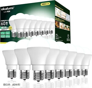 8Zbgokalumi LEDd E17 60` F ~jNvg^d 760Lm Lz s fMގ{H/Ή ^d (F, 60W`)