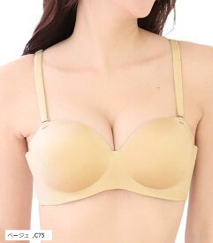 ボリュームアップブラ レディース ブラジャー 女性 下着 (ベージュ, C75)