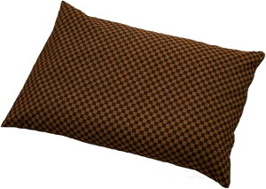 枕 まくら そば殻 そばがら そば枕 そばまくら 市松模様 枕カバー付き 35 x 50cm 日本製 茶 (市松模様・茶, 35 x 50cm)