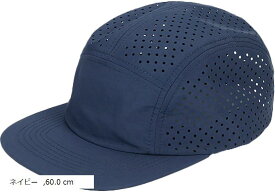 メッシュ ジェットキャップ キャンプキャップ シンプル ファイブパネル 浅め メンズ/レディース L(ネイビー, 60.0 cm)
