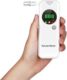 ケトンメーター測定器、ケトン症呼吸試験器、デジタルケトン測定器、携帯式ケトン呼吸測定器、ケトンテスターマウスピース10個付き( White)