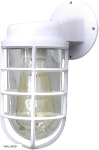 互換品KY LEE ブラケットライト マリン風ランプ 照明器具 船舶 電球なし 間接照明 玄関照明 店舗照明 壁付け照明 インテリア照明 防雨型 白(WAL-0400)