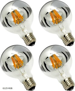 KY LEE LEDVo[{[v tBgLEDd G80 110V E26 2700KdF 8W ȃGl F  N[˖ g 4 (G125-RGB)