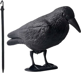 カラス除け スズメ 鳩 よけ 鳥避けグッズ 害鳥対策 ゴミ置き場 畑 農園 (ブラック, 普通)