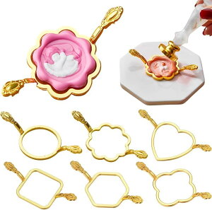 互換品 シーリングスタンプ 封蝋 おしゃれ かわいい 手紙 レター 簡単 6種セット