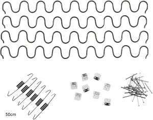 Sバネ ソファー 張り替え セット 50cm Sバネ/固定具/釘/引張コイル スプリング S字 補修 ベッド 修理 椅子 (50cm)