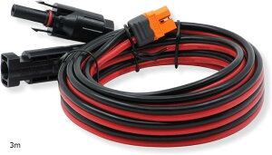 MC4 to XT60i �ϊ� �[�d �P�[�u�� 12AWG �\�[���[ ���z�� �p�l�� ���d�@ �ڑ� �R�l�N�^ 3m (�ԍ�, 3m)