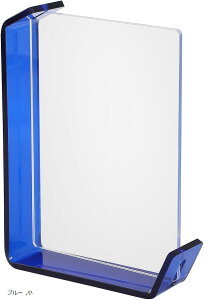 フォトフレーム アクリル クリア おしゃれ 写真立て 卓上 スタンド ディスプレイ 展示 両面 透明 ハガキ ポストカード インテリア 飾り 装飾(ブルー, 小)