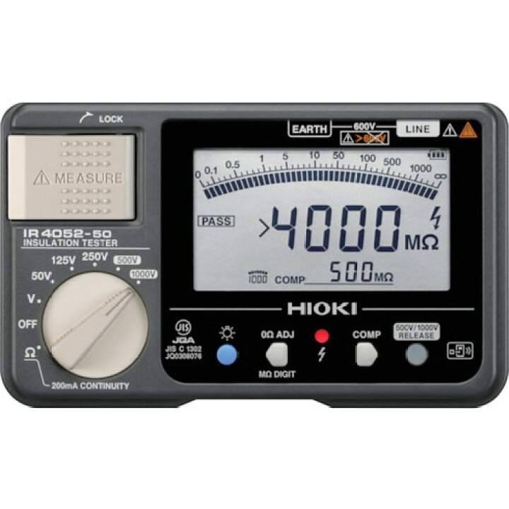 楽天市場】HIOKI 絶縁抵抗計ワイヤレスセット IR4052-91 HIOKI 