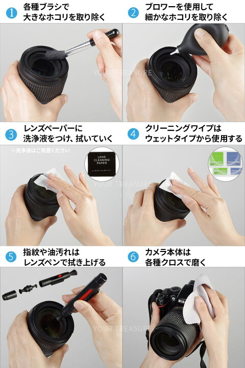 楽天市場】カメラクリーニングキット 12点セット レンズクリーナー 