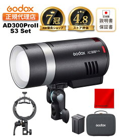 【最短翌日お届け★365日出荷】Godox AD300ProII 300W 2800-6000K 12W Biカラーランプ HSS 2.4G フラッシュ ストロボ ライト【S3ブラケット/日本正規代理店/1年保証/日本語説明書付/安心の延長サポート有】