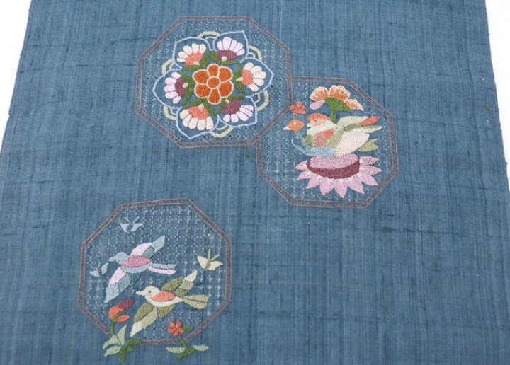 楽天市場】【汕頭刺繍】新品 未仕立て◇九寸名古屋帯◇薄縹（うすばな 
