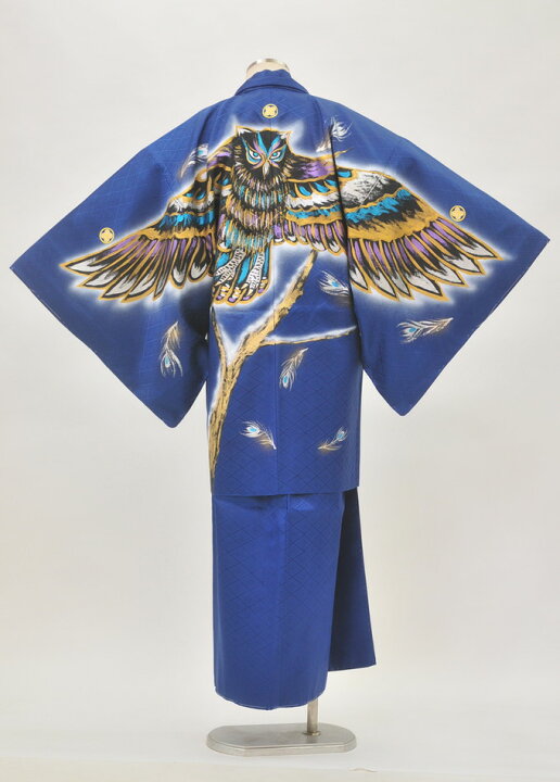 楽天市場 ド派手 本物の手描き柄紋付羽織襦袢3点セット 衝撃の後ろ姿 男性着物 新品 ポリエステル 梟 和装の優彩 楽天市場 ド派手 本物の手描き柄紋付羽織襦袢3点セット 衝撃の後ろ姿 男性着物 新品 ポリエステル 梟 和装の優彩